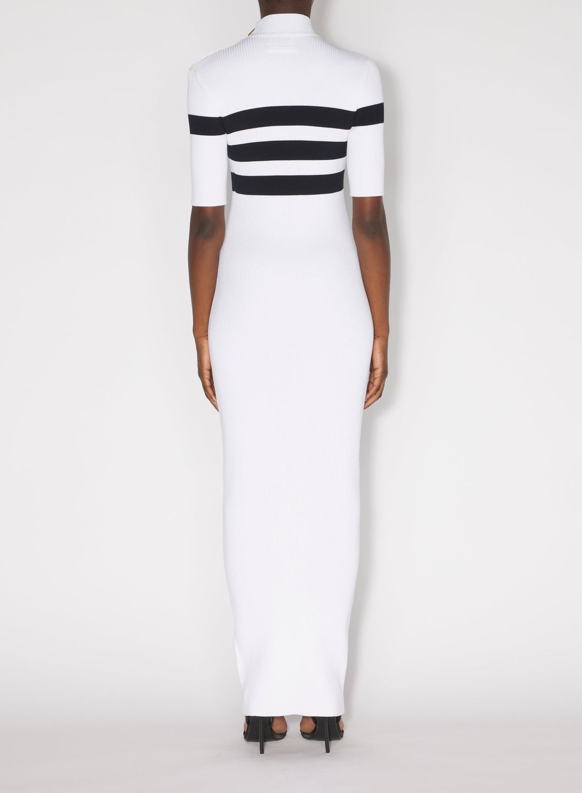 Robe à manches courtes rayée - White & Navy