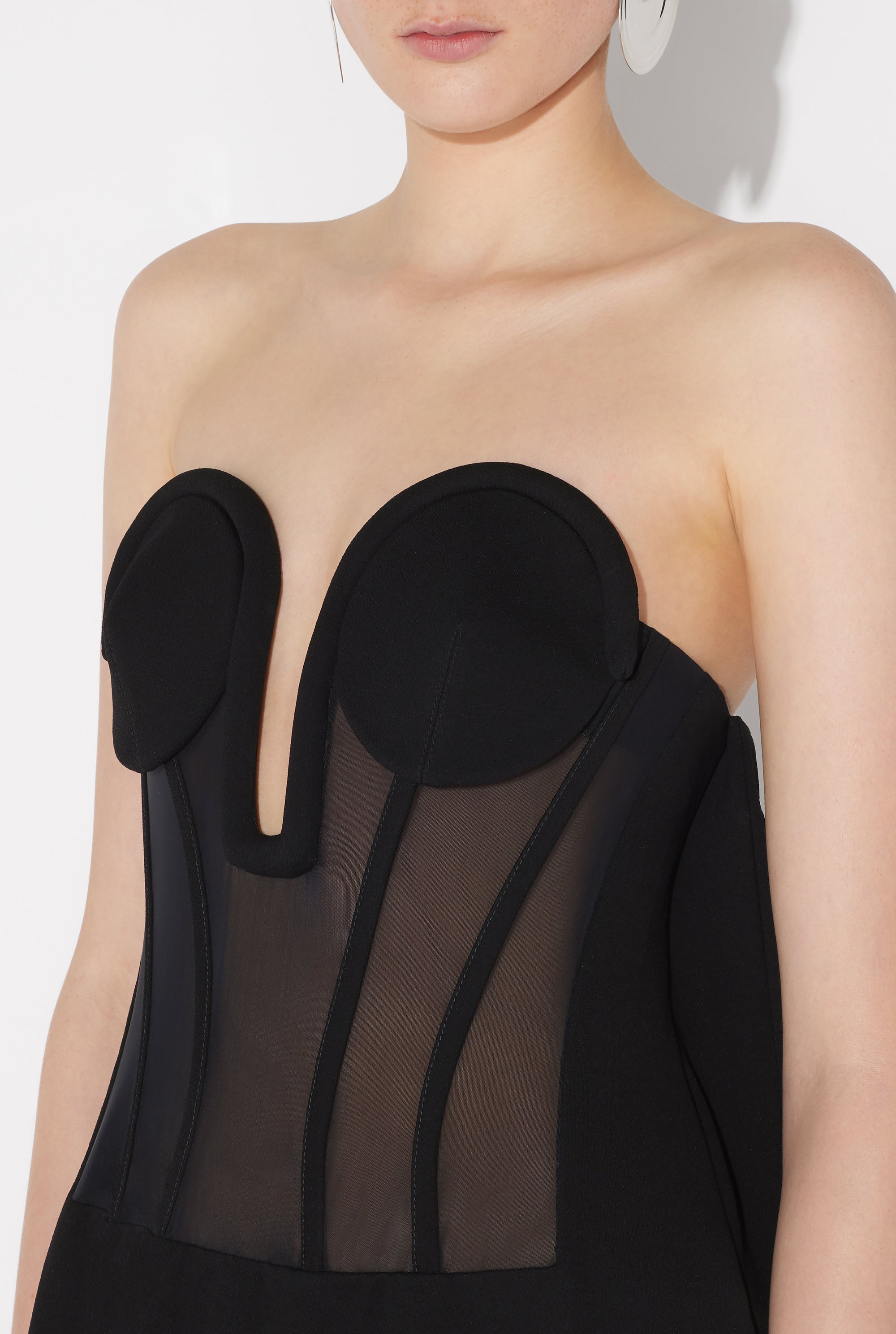 Robe corset bi-matière - Black