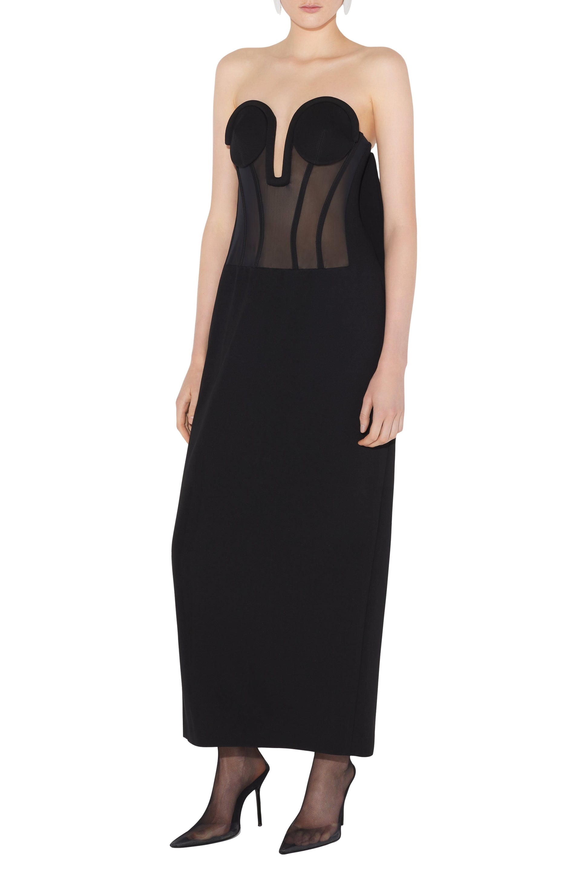 Robe corset bi-matière - Black