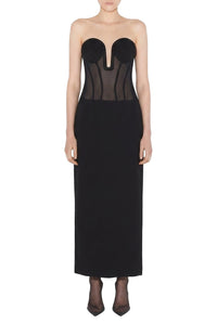 Robe corset bi-matière - Black