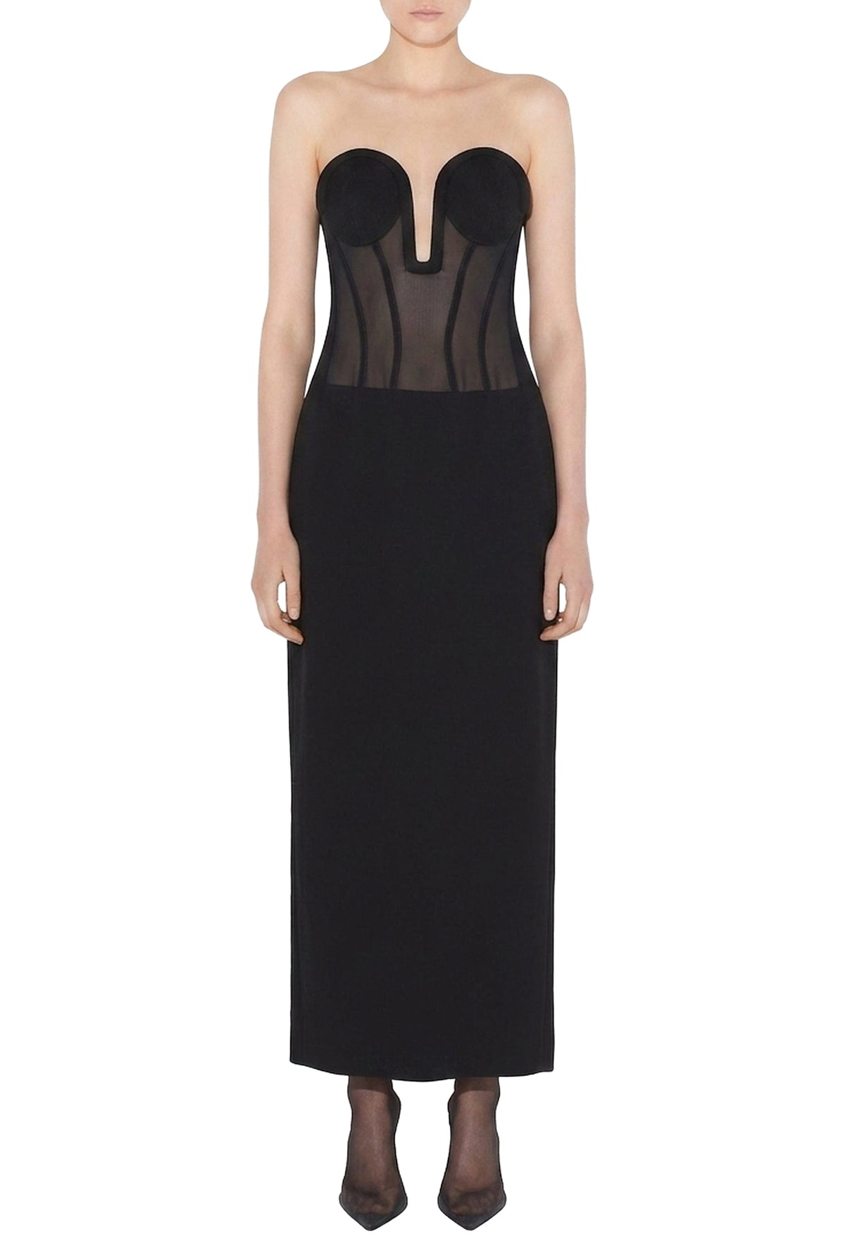 Robe corset bi-matière - Black