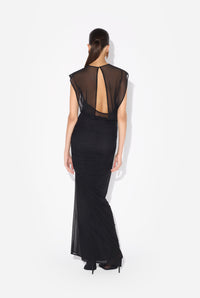 Jean Paul Gaultier flocked dress - Black