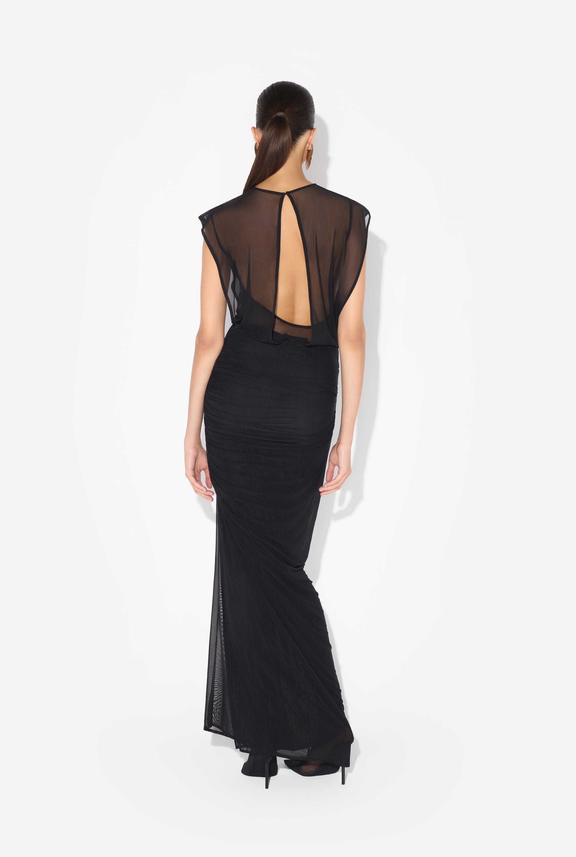 Jean Paul Gaultier flocked dress - Black