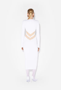 Robe Blanche à chevrons - White