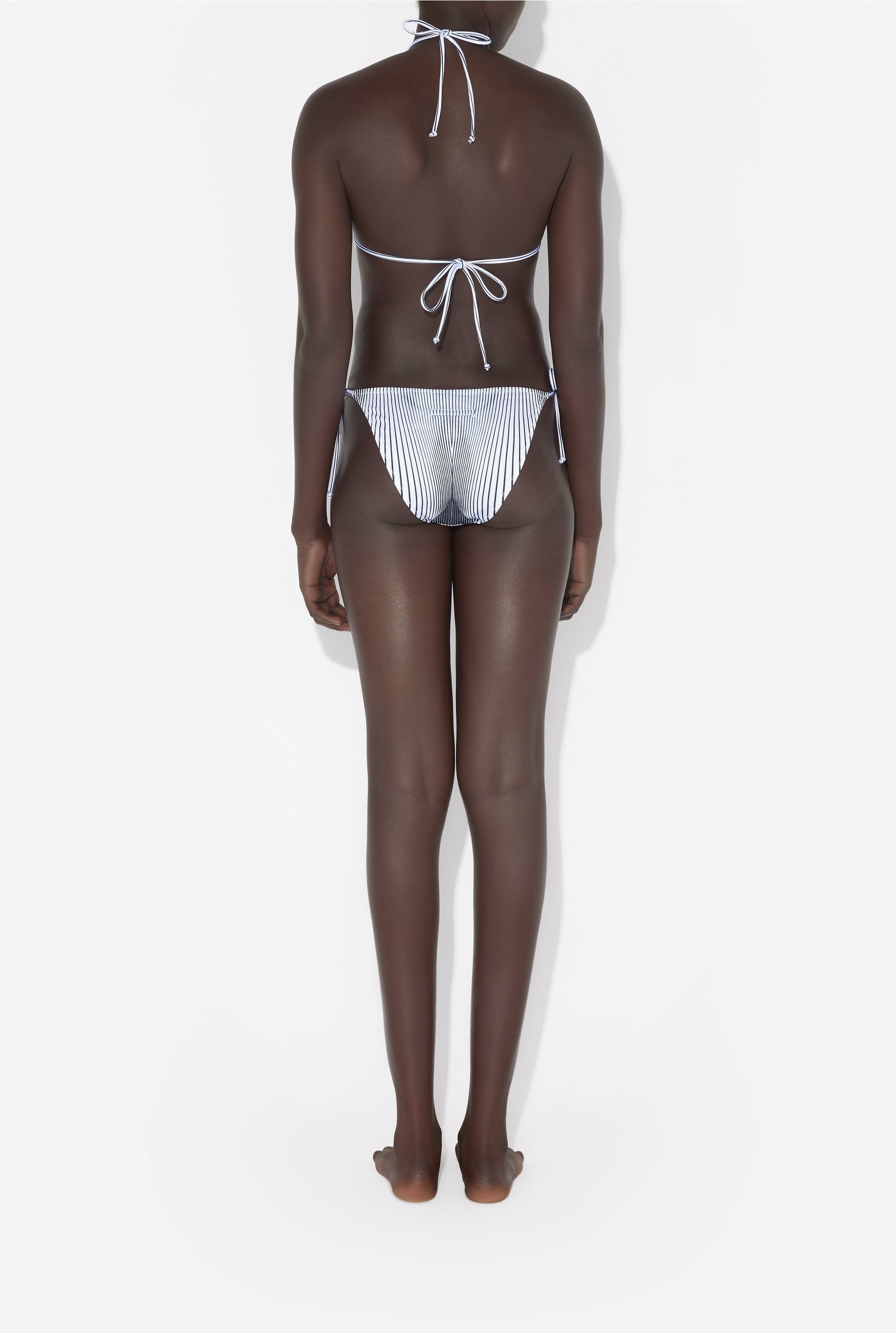 Haut de Bikini Pinstripe Body Morphing - White & Black