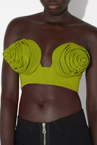 Jersey Bra With Conic Cup - Acidgreen