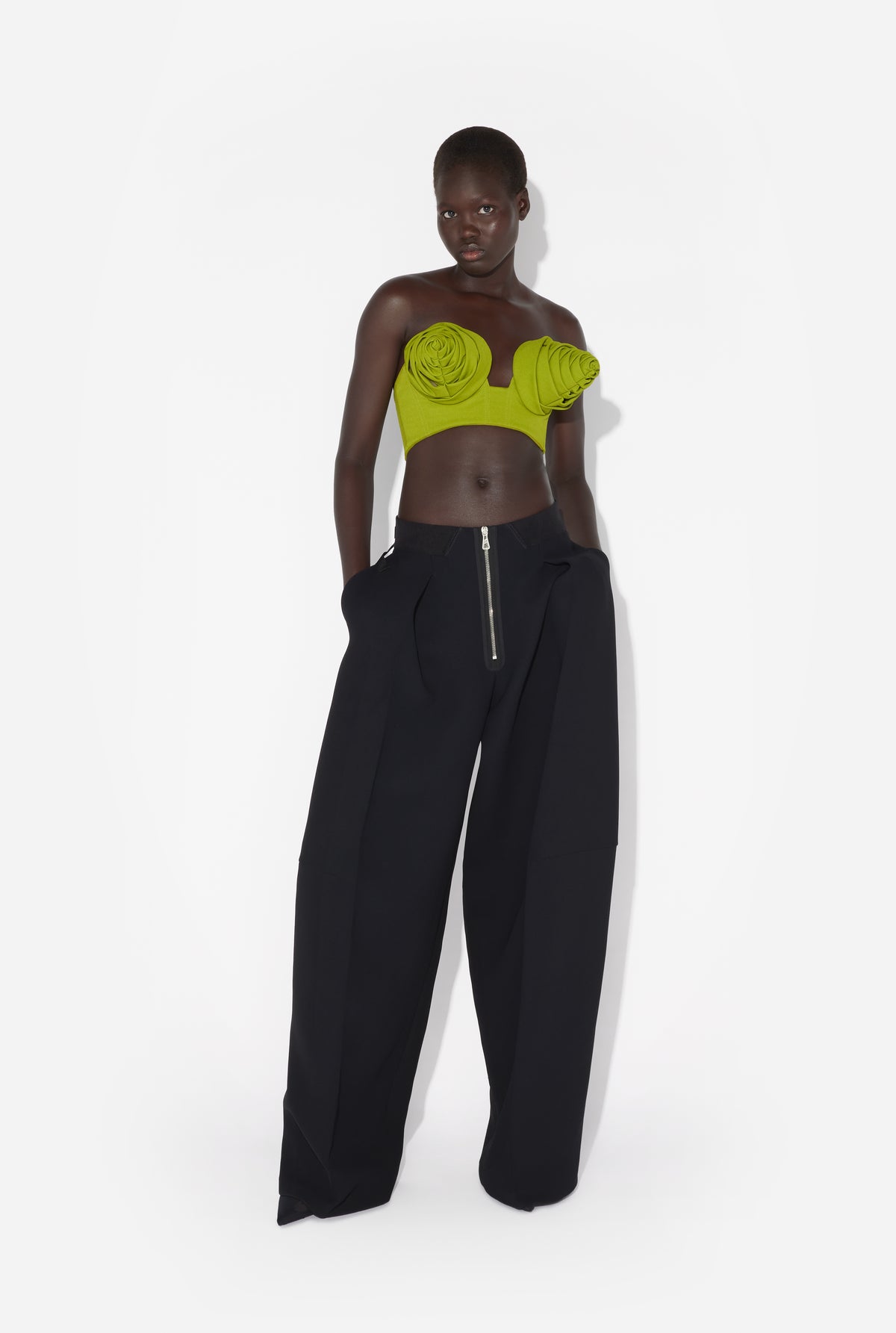 Jersey Bra With Conic Cup - Acidgreen