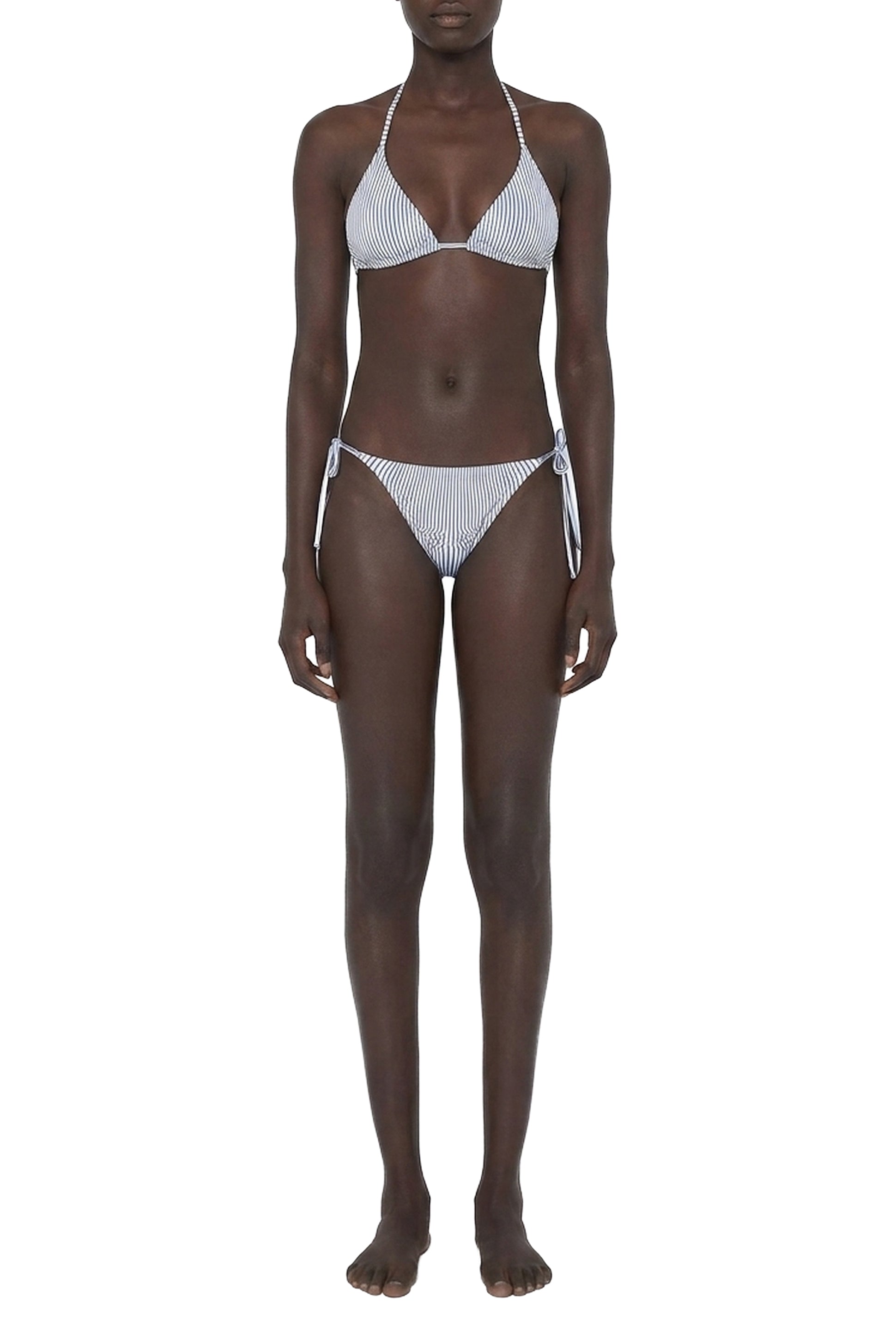 Pinstripe Body Morphing bikini bottoms - White & Black