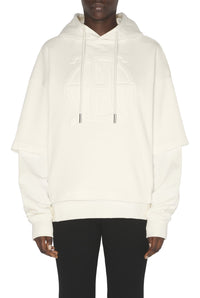 Sweat à capuche oversize Waffle en coton - Écru