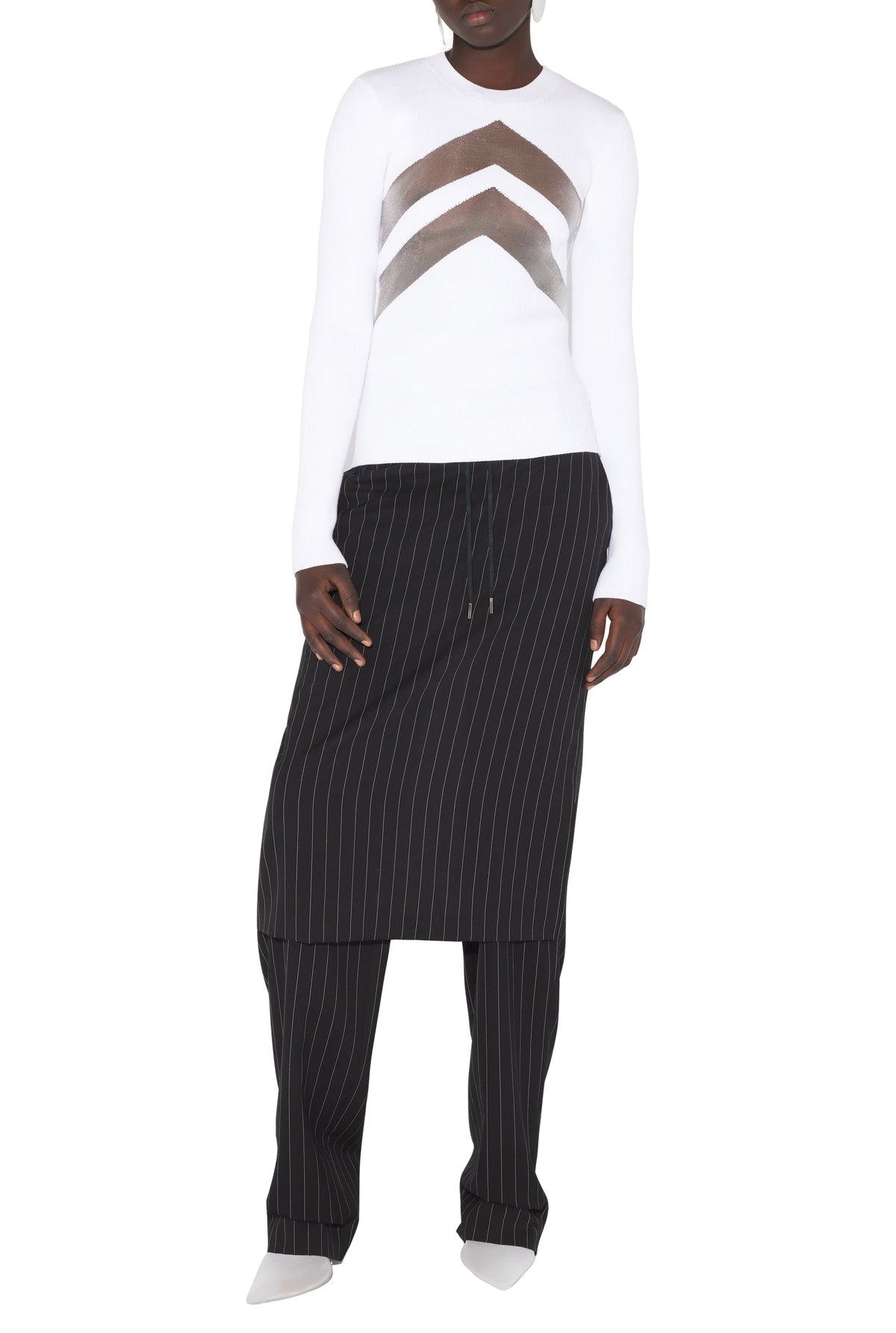 Top Blanc à chevrons - White
