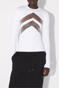 Top Blanc à chevrons - White