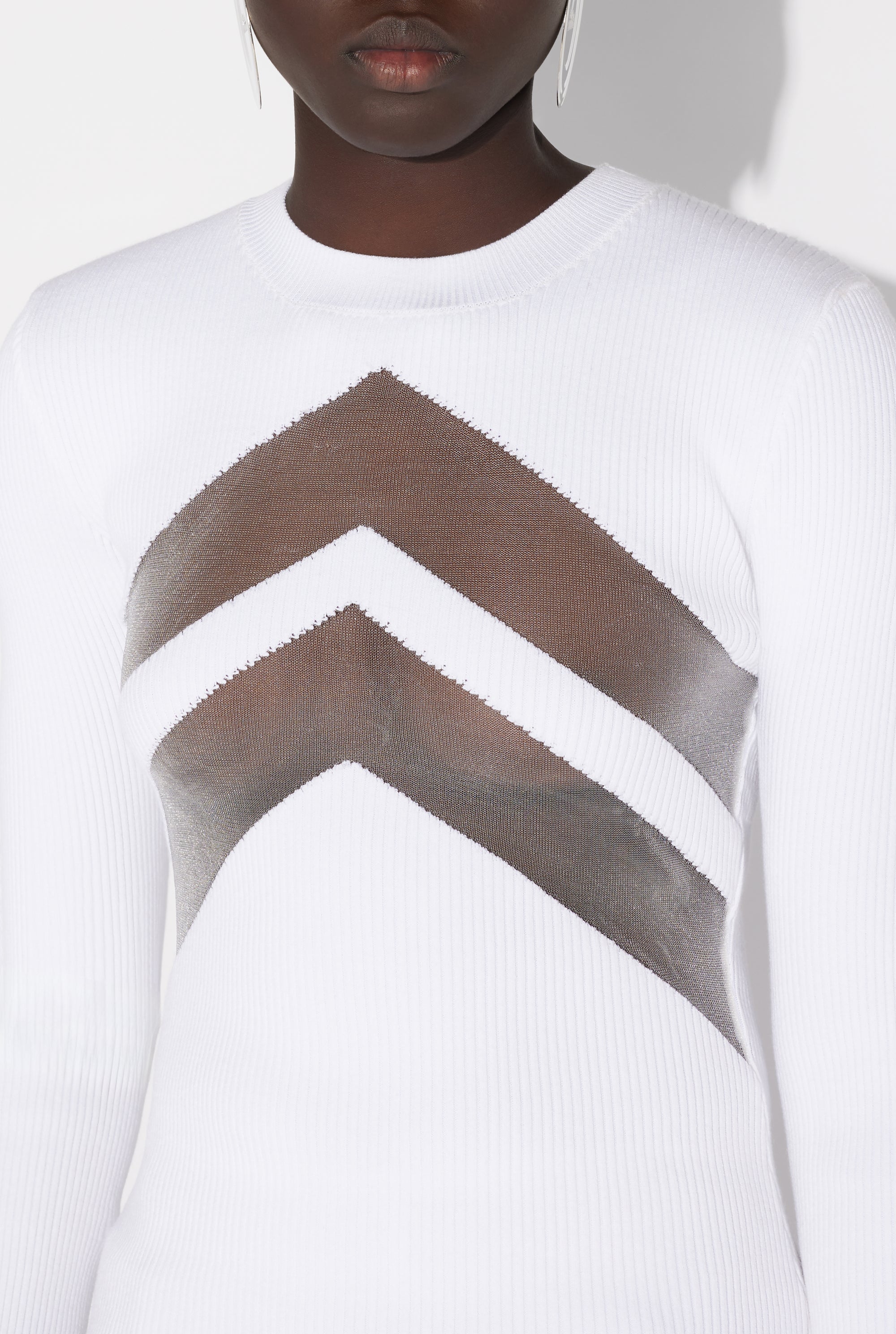 Top Blanc à chevrons - White