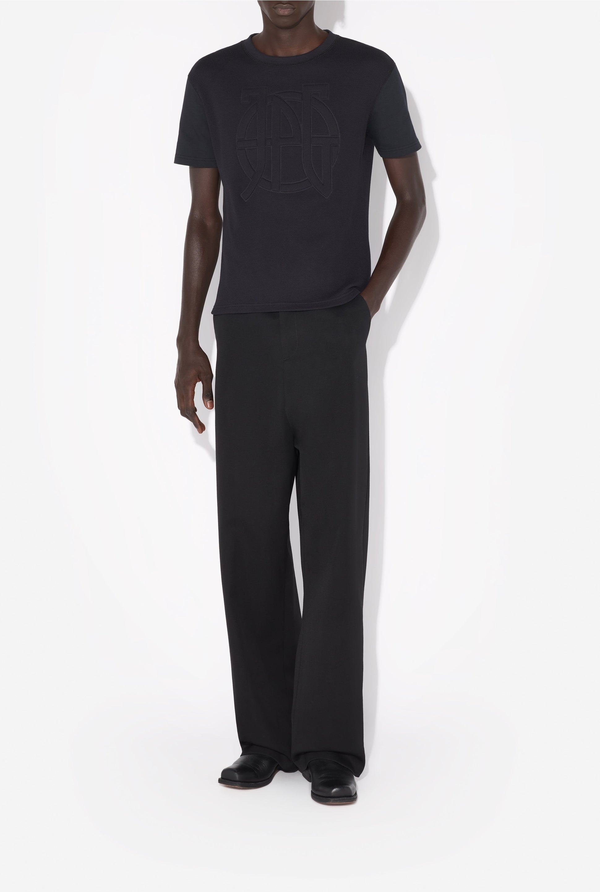 T-Shirt Oversize JPG en coton - Black