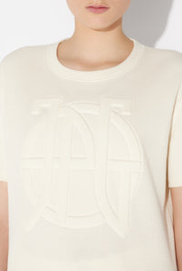 T-Shirt Oversize JPG en coton - Écru