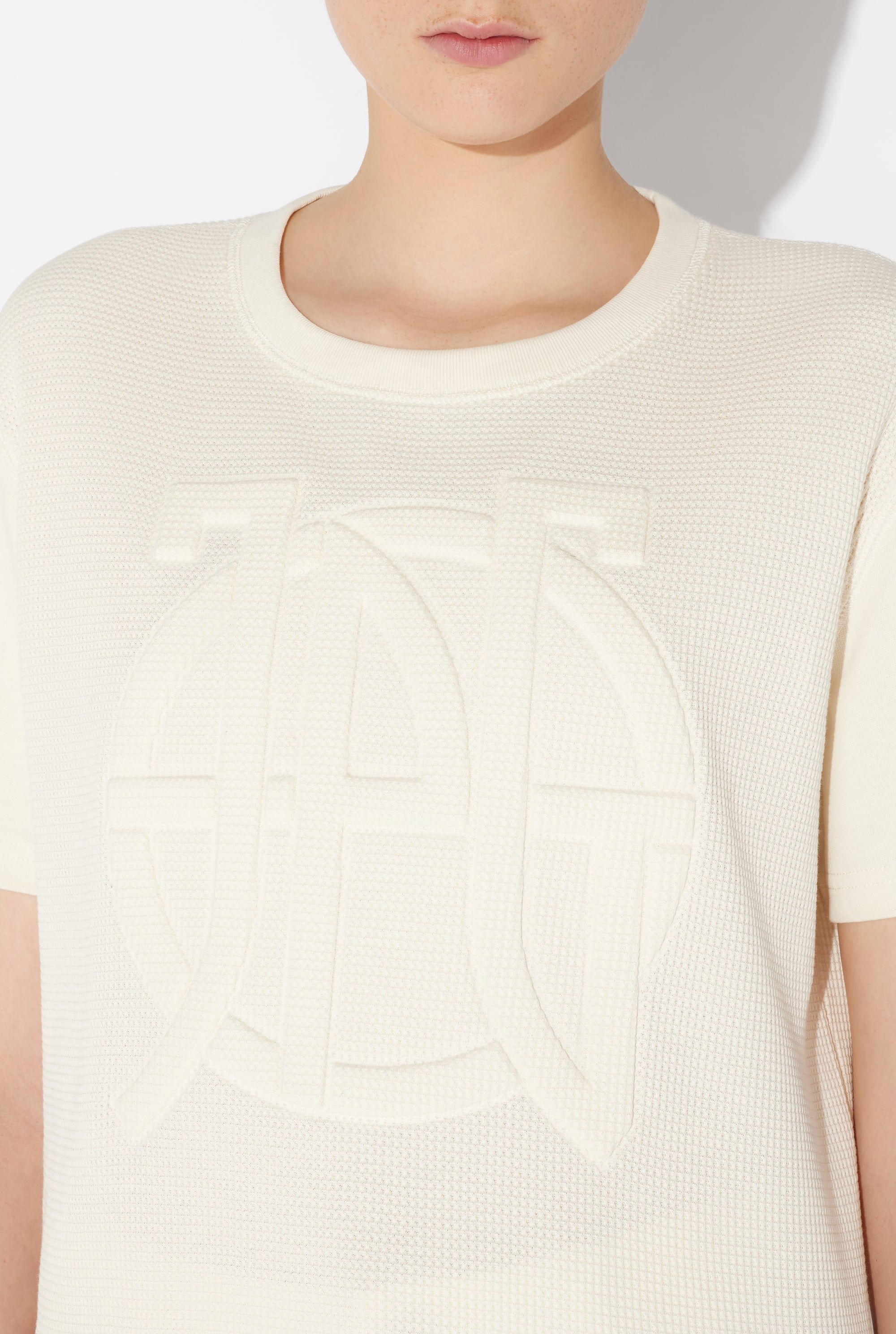 T-Shirt Oversize JPG en coton - Écru