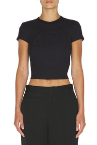 T-shirt en tissu gaufré - Black