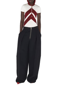 T-shirt Blanc à chevrons - White & Burgundy