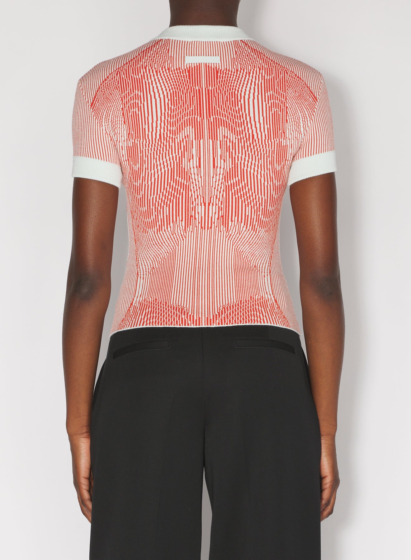 T-shirt Morphing Pinstripe - Mint & Orange