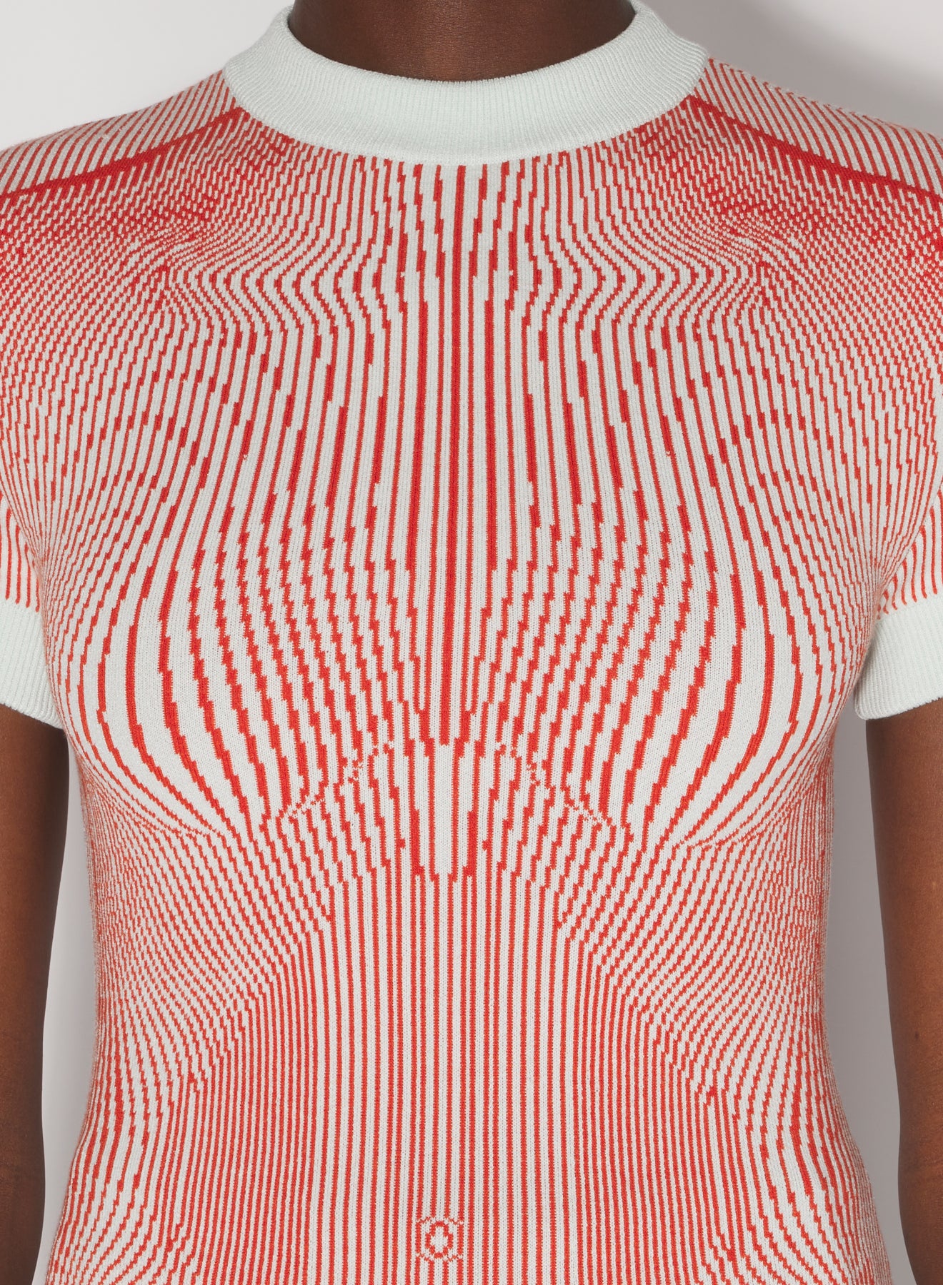 T-shirt Morphing Pinstripe - Mint & Orange