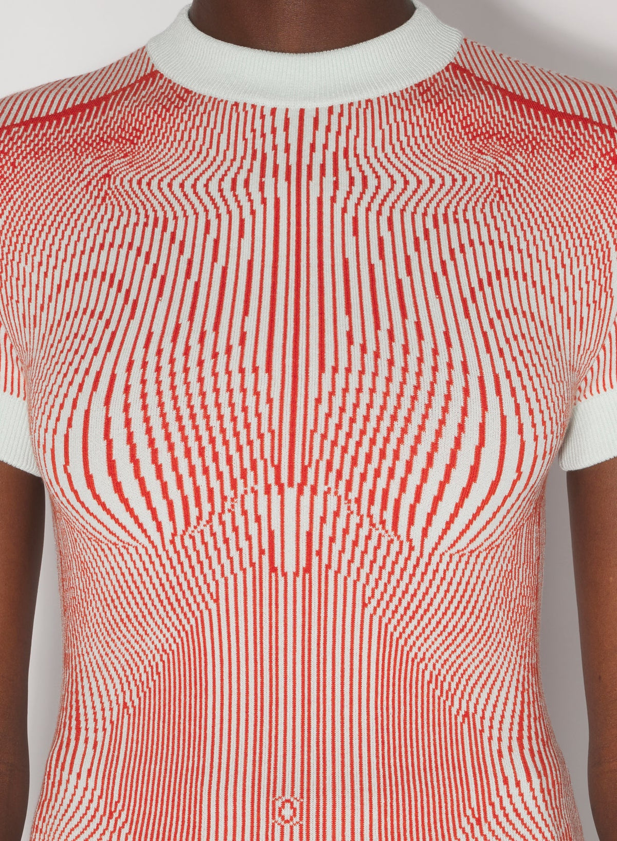T-shirt Morphing Pinstripe - Mint & Orange