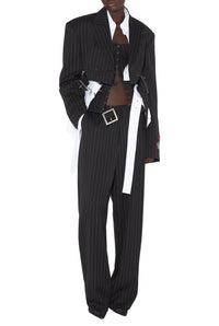Veste tailleur courte en laine - Black & White