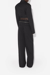 Veste tailleur courte en laine - Black & White