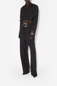 Veste tailleur courte en laine - Black & White