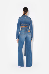 Veste ceinturée en denim - Vintage blue