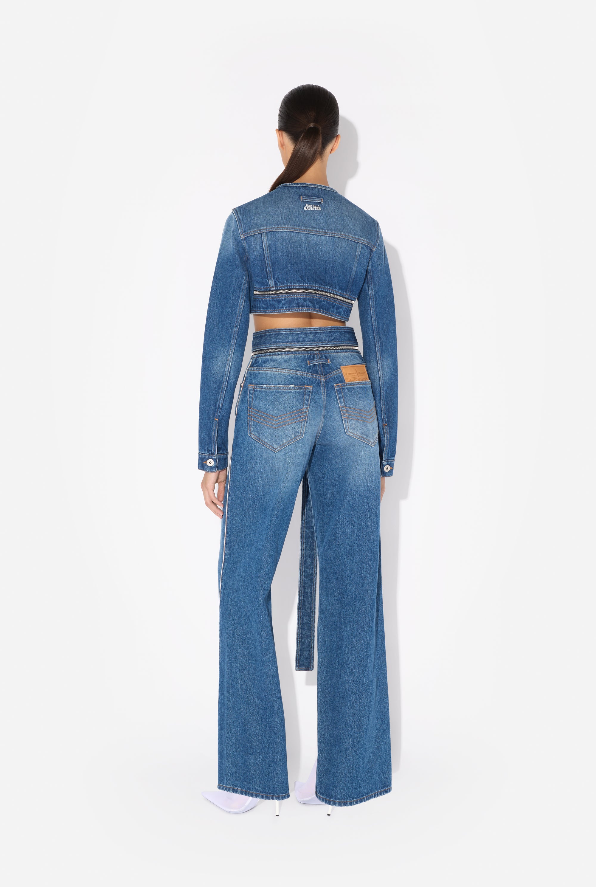 Veste ceinturée en denim - Vintage blue