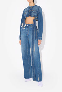 Veste ceinturée en denim - Vintage blue