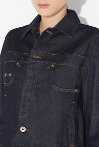 Veste Inversée en denim - Indigo