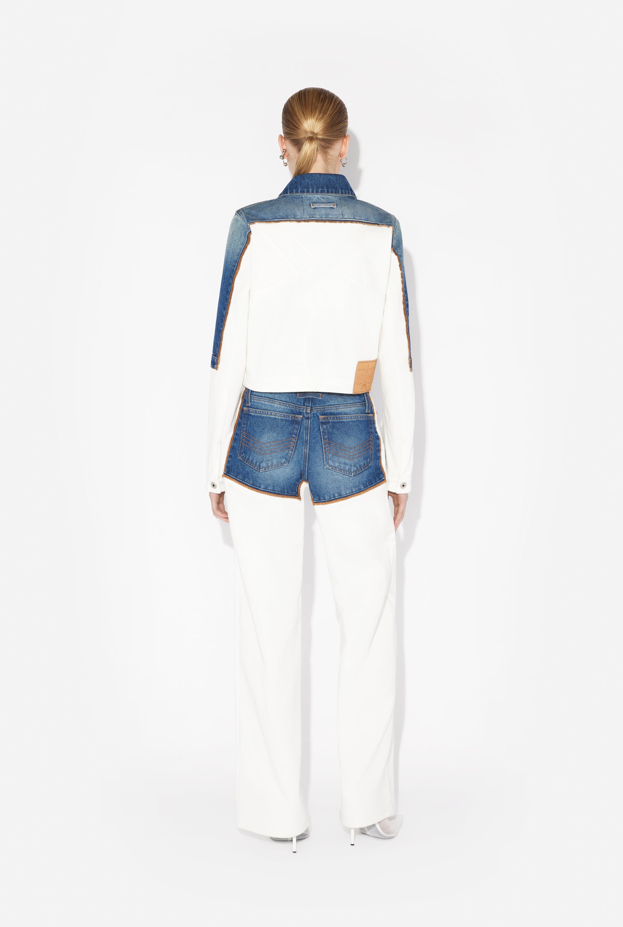 Veste Petit Grand en denim - Écru & Vintageblue