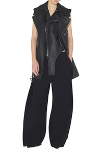 Gilet ceintré en cuir - Black & White