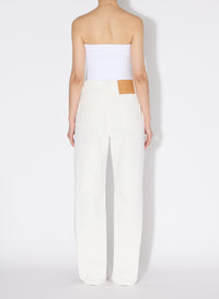 Pantalon boutonné en denim - Offwhite