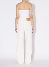 Pantalon boutonné en denim - Offwhite