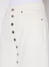 Pantalon boutonné en denim - Offwhite