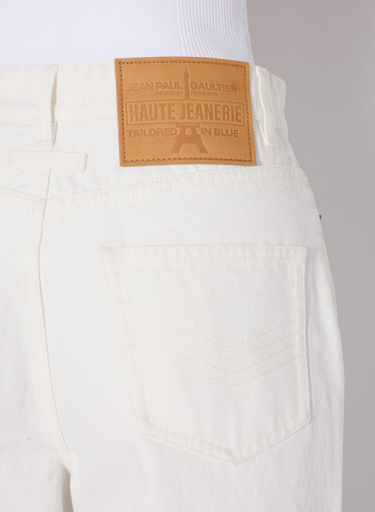 Pantalon boutonné en denim - Offwhite
