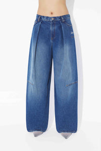 Pantalon Ample en denim - Vintage blue