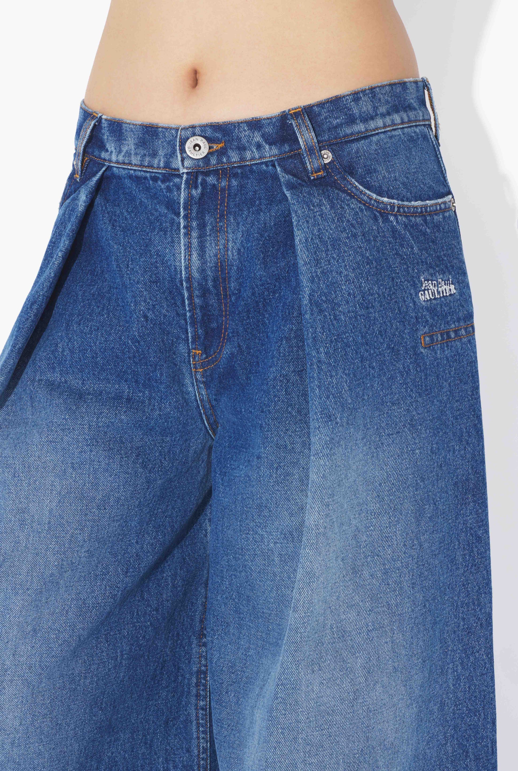 Pantalon Ample en denim - Vintage blue