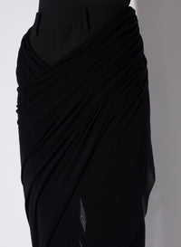 Pantalon de tailleur en laine - Black