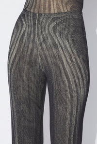 Le Pantalon Spirale Noir - Black & Grey & Ecru
