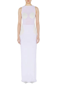 Tapered maxi dress - Optic White & Écru