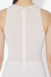 Robe longue conique - Optic White & Écru