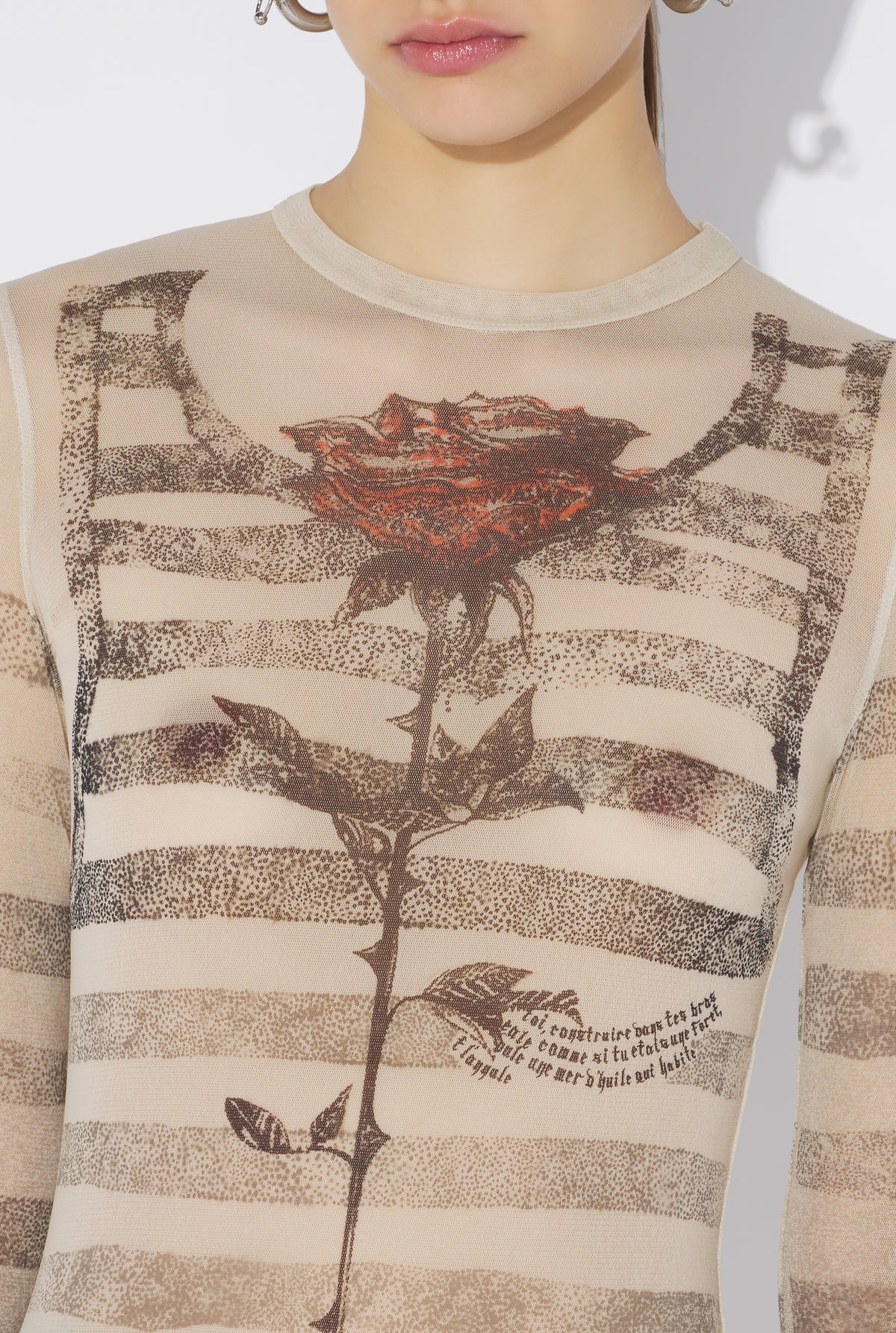 La Robe Tattoo Marinière - Ecru & Black & Red