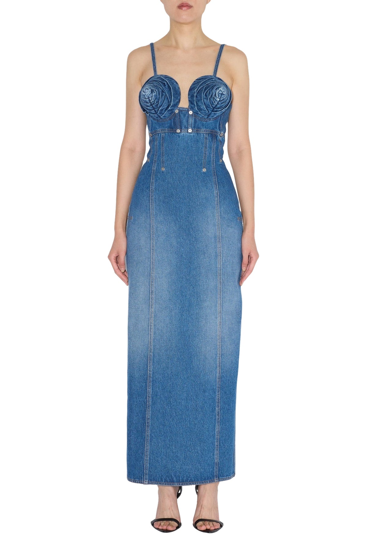 Robe longue à bonnets coniques - Vintage blue