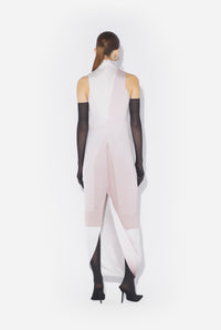Robe drapée Trompe-L'Œil corset - Dustypink & White & Black