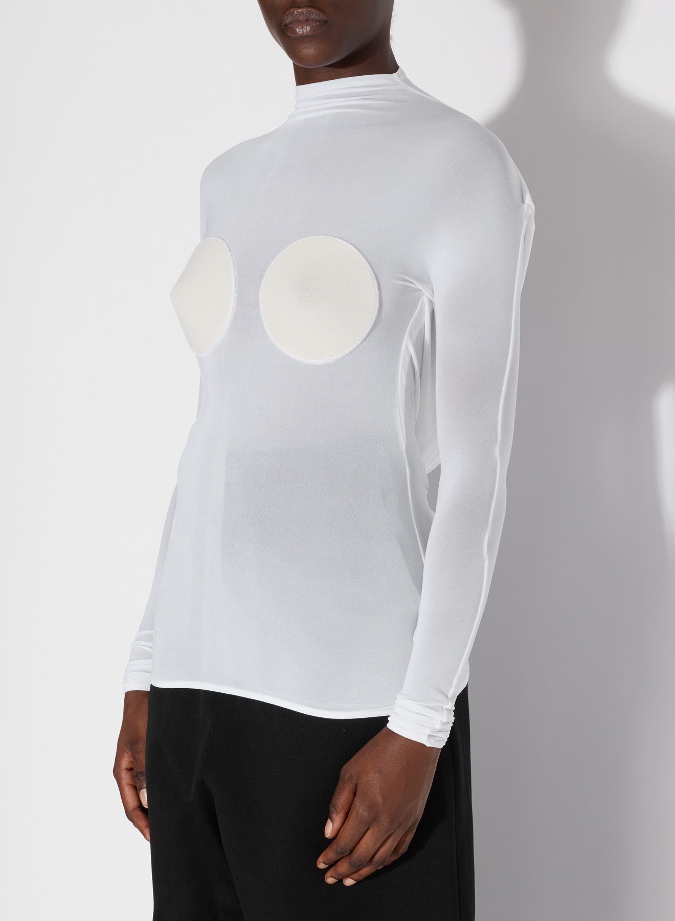 Top dos nu à seins coniques - Optic White & Écru