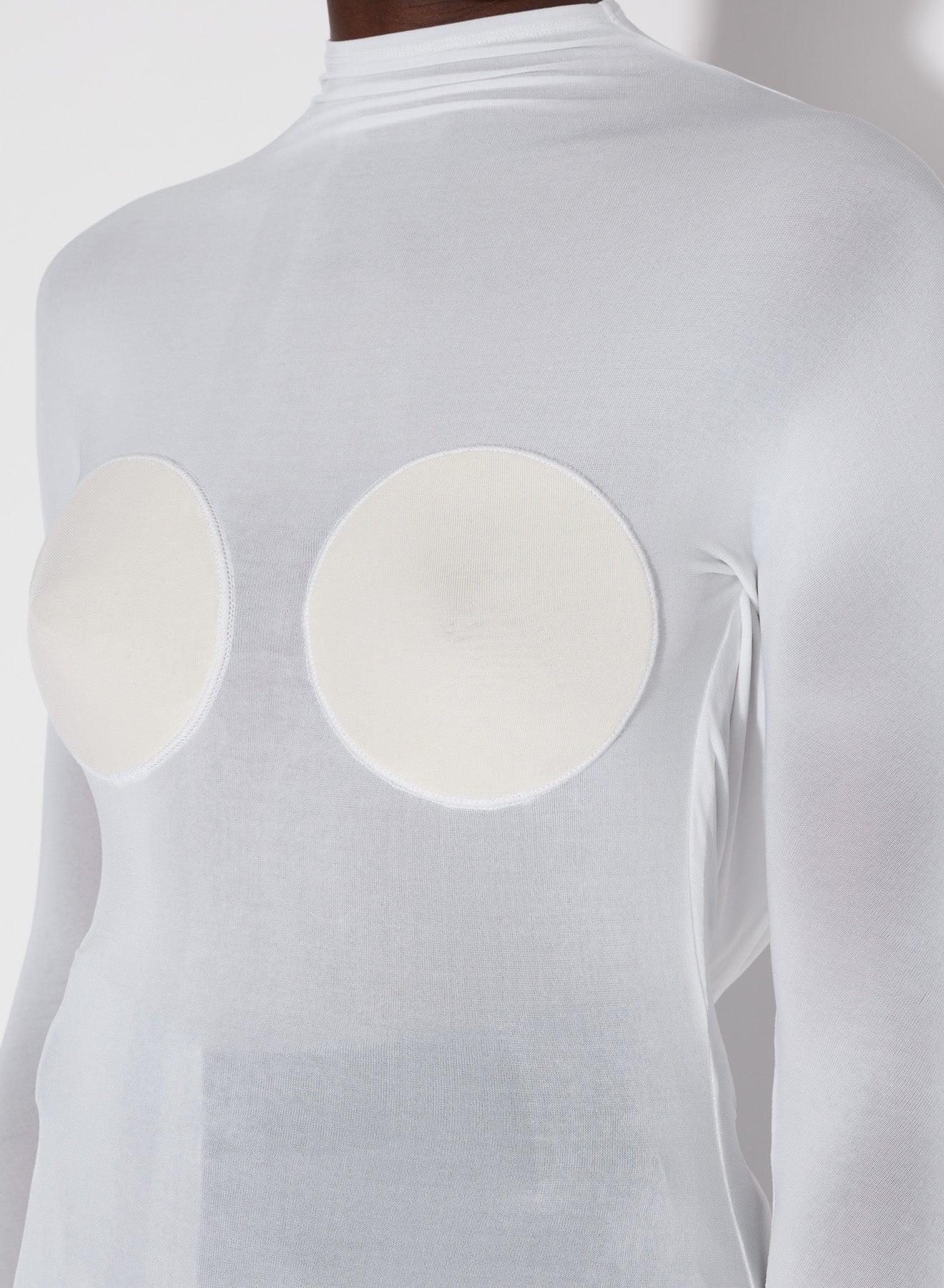 Top dos nu à seins coniques - Optic White & Écru