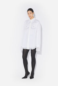 Long Sleeves Double Layer Shirt - Black & White