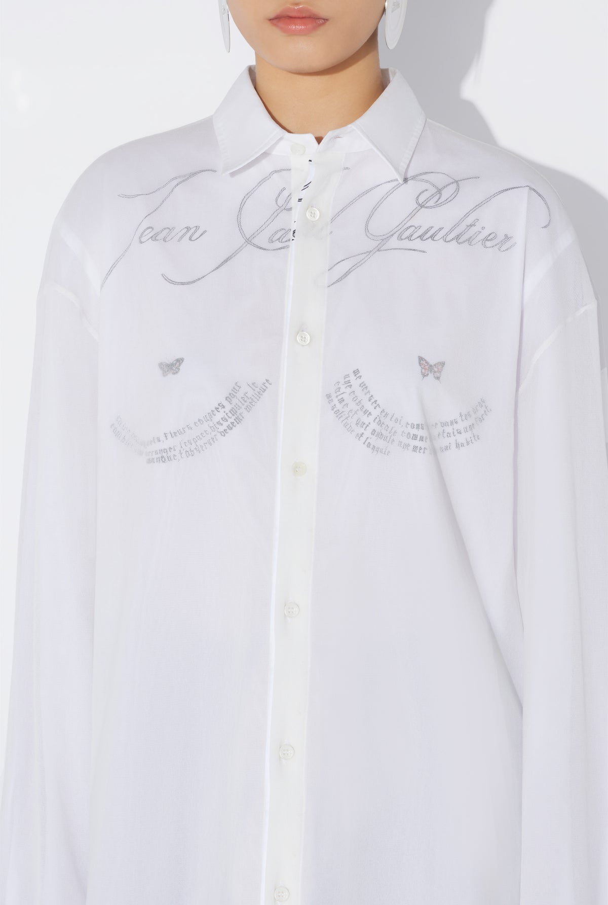 Long Sleeves Double Layer Shirt - Black & White